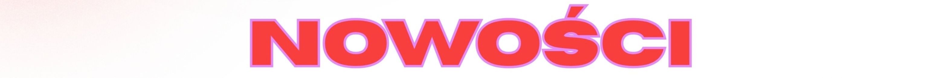 Czerwony napis NOWOŚCI